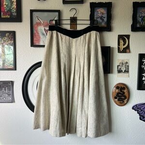 vintage 80s wool blend midi skirt
